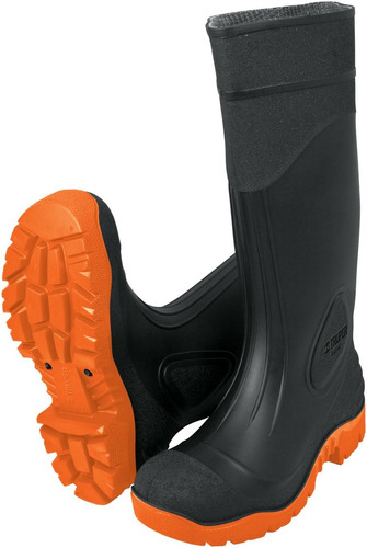 Bota Industrial Negra Pvc Int. Algodón T44 Truper Bot-30i