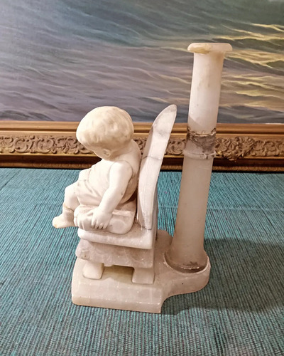 Antigua Escultura De Alabastro (Usado)