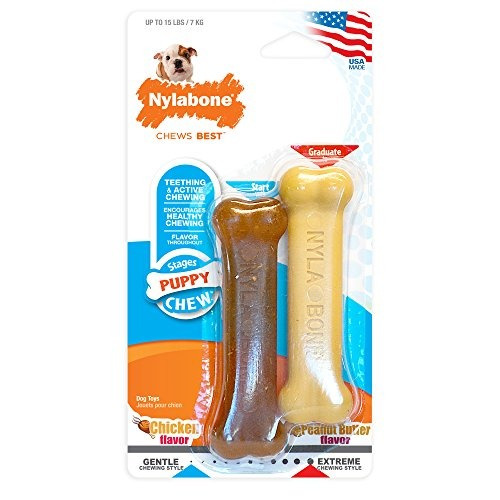 Nylabone Just For Puppies Mantequilla De Maní Y Pollo Con S