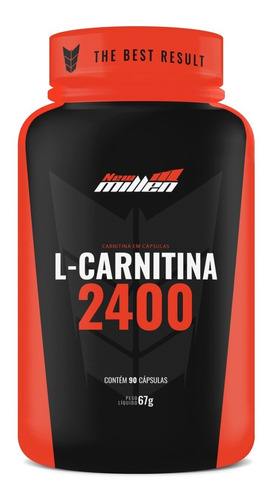 L-carnitina 90 Cápsulas - Lançamento - New Millen Sabor Sem Sabor