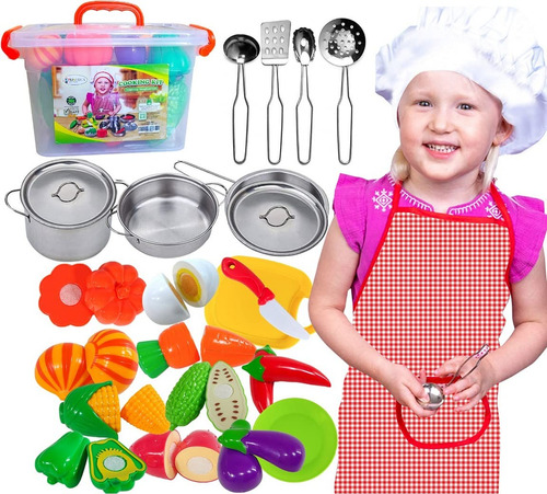 Funerica Juego De Accesorios De Cocina Para Ninos Pequenos, 