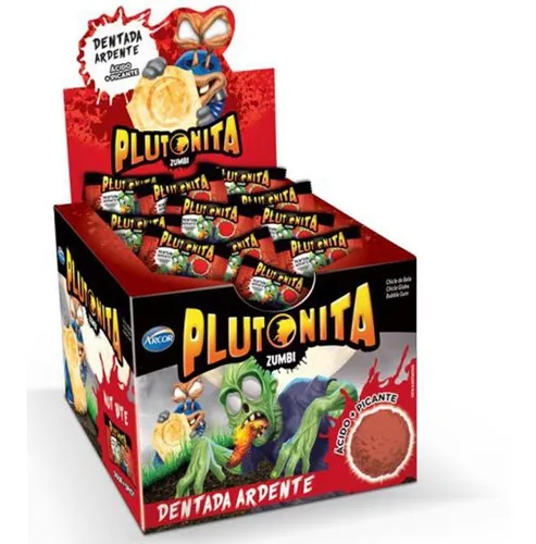 Chiclete Arcor Plutonita Laranja E Pimenta Vermelha Sem Glúten 18...