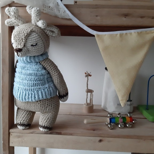 Imagen 1 de 5 de Ciervo Amigurumi Tejido Al Crochet