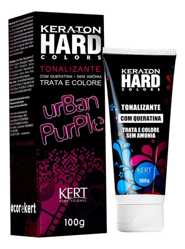 Kit Tintura Kert Cosméticos  Keraton hard colors Tonalizante tom urban purple