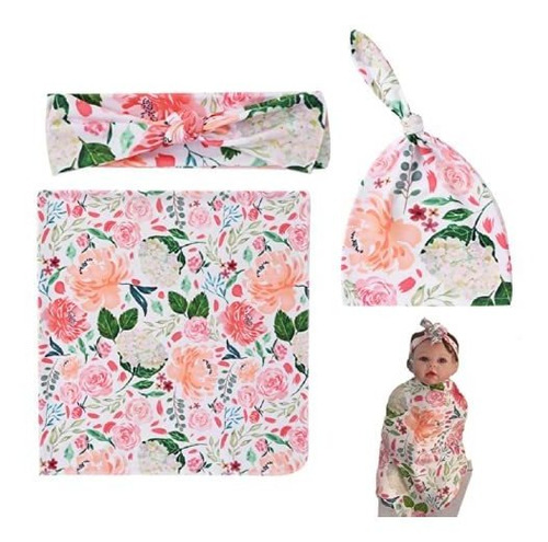 Ropa De Muñecas Reborn Baby, Manta Envolvente Floral Para Mu