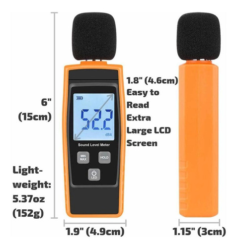 Decibelios - Medidor De Nivel De Sonido, Amarillo