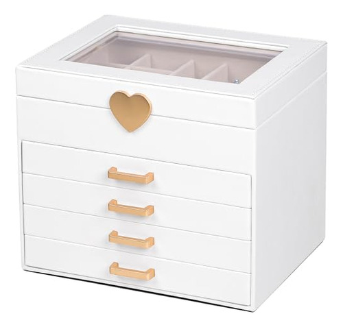 Joyero Kendal, Caja De Joyas De Joyas De 5 Capas Con Tapa De