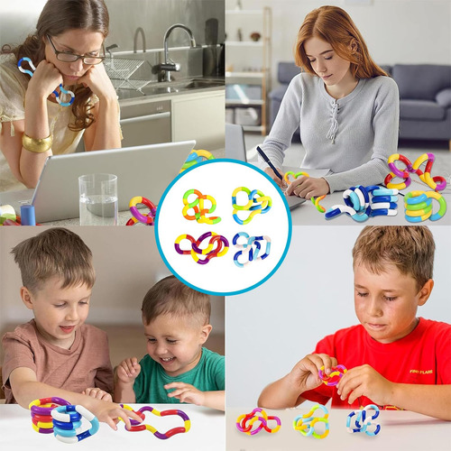 4 Piezas Tangle Toy, Fidget Toys, Juguetes Antiestrés,