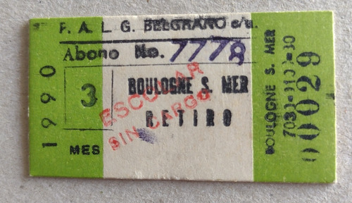 Boleto De Estación Boulogne Sur Mer Para Escolar Sin Cargo