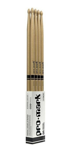 Pack X 4 Pares De Palillo Promark Hickory 5a Punta Madera