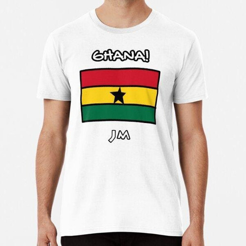 Remera Ghana Flag Drawn Yellow Algodon Premium