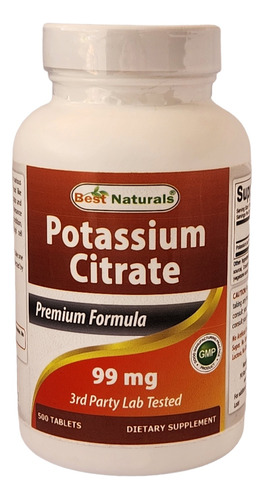 Citrato De Potasio 99 Mg 500 Tabletas Best Naturals