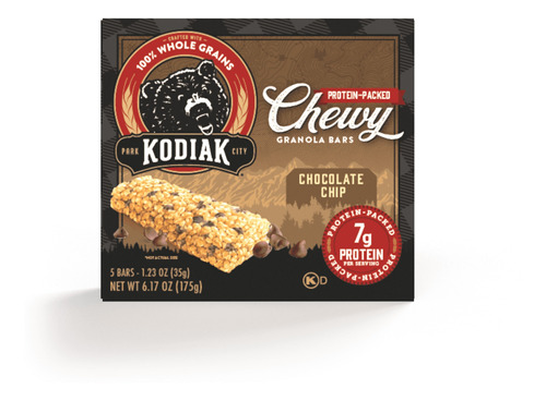 Kodiak Barras Galleta Chewy Chocolate 5pzas.