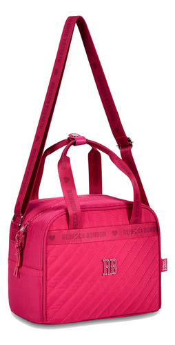 Mochila Rebecca Bonbon Estojo Lancheira Termica Cor Rosa Rb24516 Desenho Do Tecido Rb