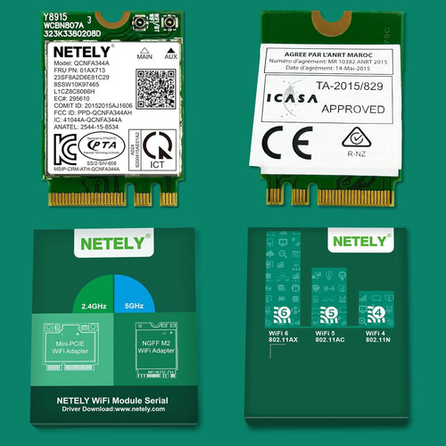 Netely Ieee 802.11ac Wifi 5 Ngff M2 Interfaz 1200mbps Wi...
