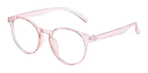 Lentes transparentes rosados sale