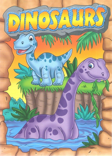 Imagen 2 de 9 de Paquete Libros Dinosaurios Para Colorear Iluminar Jumbo Niño