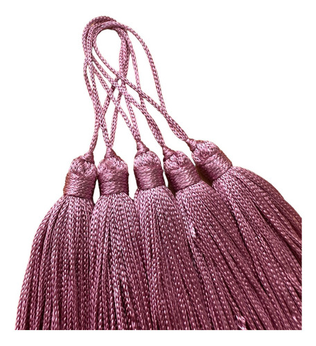 Franjas De Seda Pingente Tassel Azul Claro 25 Unidades Cor Rose