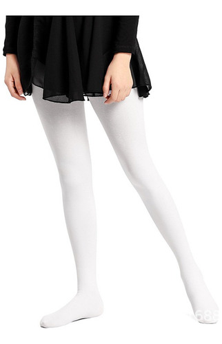 Panty Ballerina Escolar Algodon Termico Elástico Niña Blanca