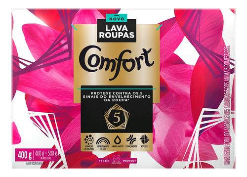 Sabão em pó Comfort Fiber Protect suave antibacterial caixa 400 g