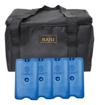 Comprar Bolsa Termica Raju 30 Litros Preta+ 4 Gelos Rígidos 500 Ml