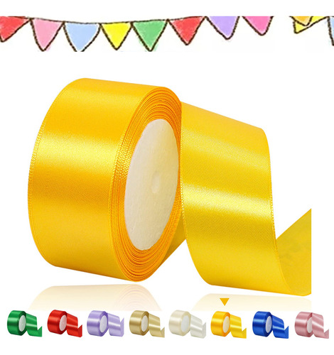 5 Rollos Azul/rose Listón Satinado De Doble Cara 4cm*112m