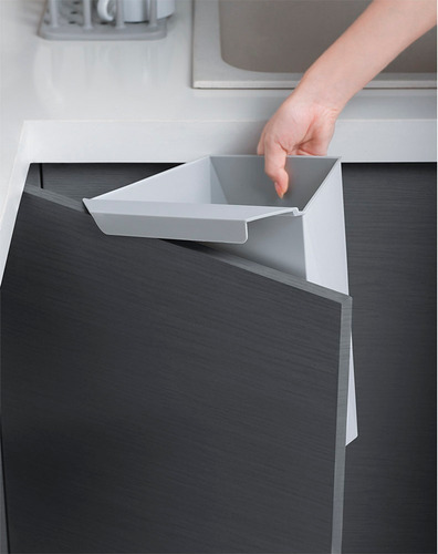 Bote De Basura Para Cocina, Bote Colgante Contapa Color Gris