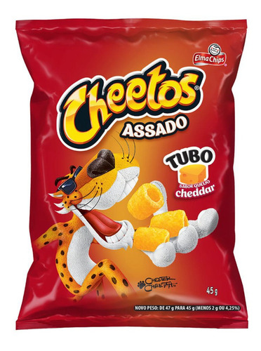 Salgadinho Sabor Queijo Cheddar Elma Chips Cheetos Tubo 45g