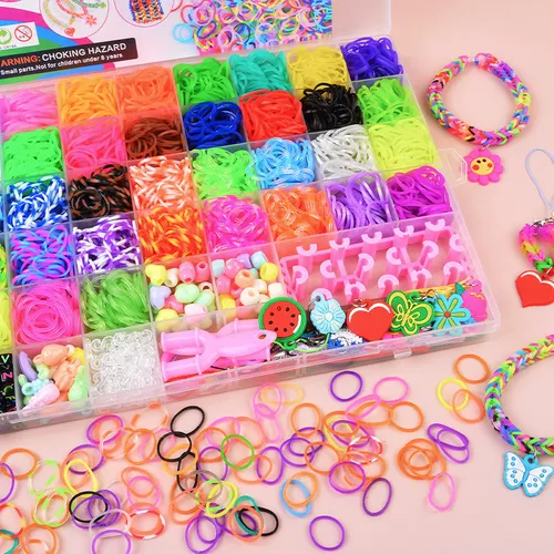 Kit Pulseras Collares Completo 5000+ Cuentas Gomas 40 Color