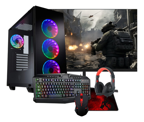 Pc Gamer Amd Ryzen 5 16gb 480ssd Vega 7 + Monitor 24'' 165hz