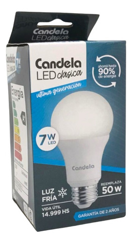 Lampara Led 7w Luz Fría Alta Potencia = 50w Candela