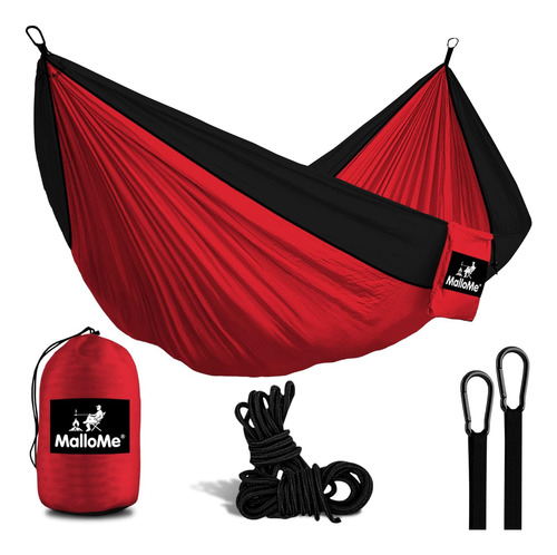 Hamaca Para Acampar Con Cuerdas Y 2 Mosquetones Con Capacida