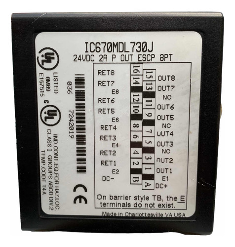 Ge Fanuc Ic670mdl730j Módulo De Salidas (Usado)
