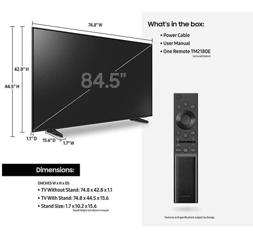 Imagen 4 de 4 de Smart Tv - 85 Pulgadas Q60 - Samsung - Qled