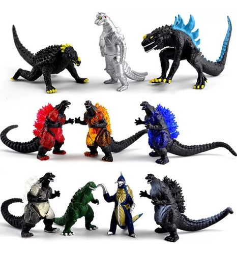 10 Juguetes De Combate De Monstruo De Dinosaurio Godzilla )