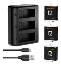 Comprar Kit De 3 Baterías + Cargador Triple Para Gopro Hero 09,10,11