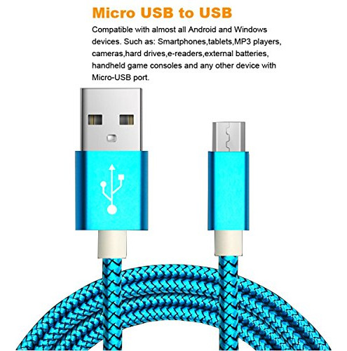 2 Unidad Android Cargador Rapido Cable Micro Usb Para S2 S3