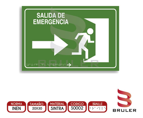 Señaletica A4 Impresion Uv Inen Valor Adicional Braille