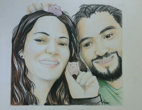 Retratos A Lapices De Colores