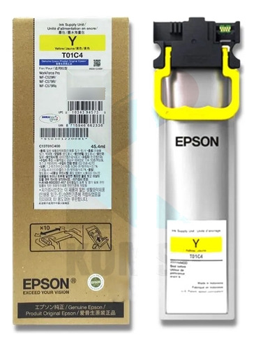 Tinta Epson Para Workforce Wf-c579r Yellow Amarillo(t01c420)