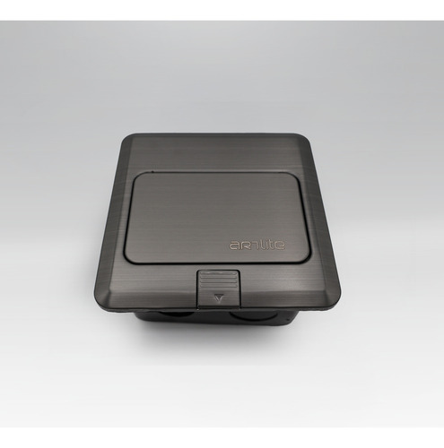 Contacto Duplex Empotrable Piso Apl-003 Color Gris Color Negro