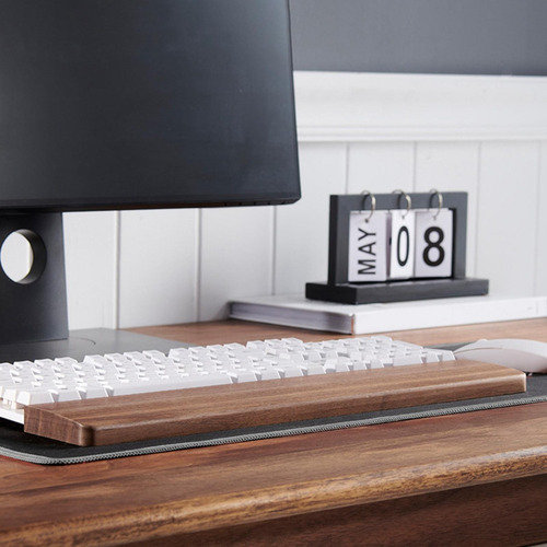 Teclado De Madeira Descanso De Pulso Fácil Comprimento