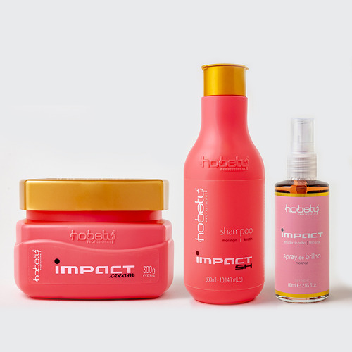 Hobety Kit Impact Hidratação Morango Shamp+másc+finalizador