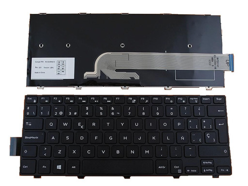 Teclado Dell Inspiron 14-3000 Series 3441 3442 3443 Sp Black