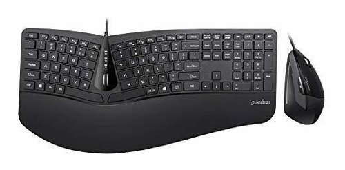 Combo Teclado Y Mouse Perixx Periduo505 Ergonómico Alámbrico