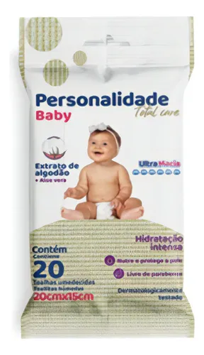Toalha Umedecida Personalidade 20 Unid. Pocket