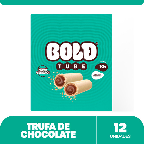 Chocolate Proteíco Bold Tube Trufa De Chocolate - 12 Unid.