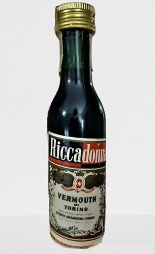 Botellita Miniatura Vermouth Riccardonna Italia Cerrada 1970