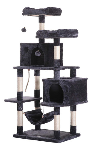 61.5 Inches Extra Large Multi-level Cat Tree Condo Furn...