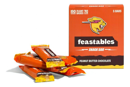 Snack Bar Mr Beast Pack 5 Peanut Butter Chocolate Feastables